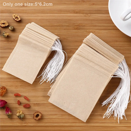 100pcs Portable Disposable Heat Seal Eco-friendly Non-toxic Tea Bags