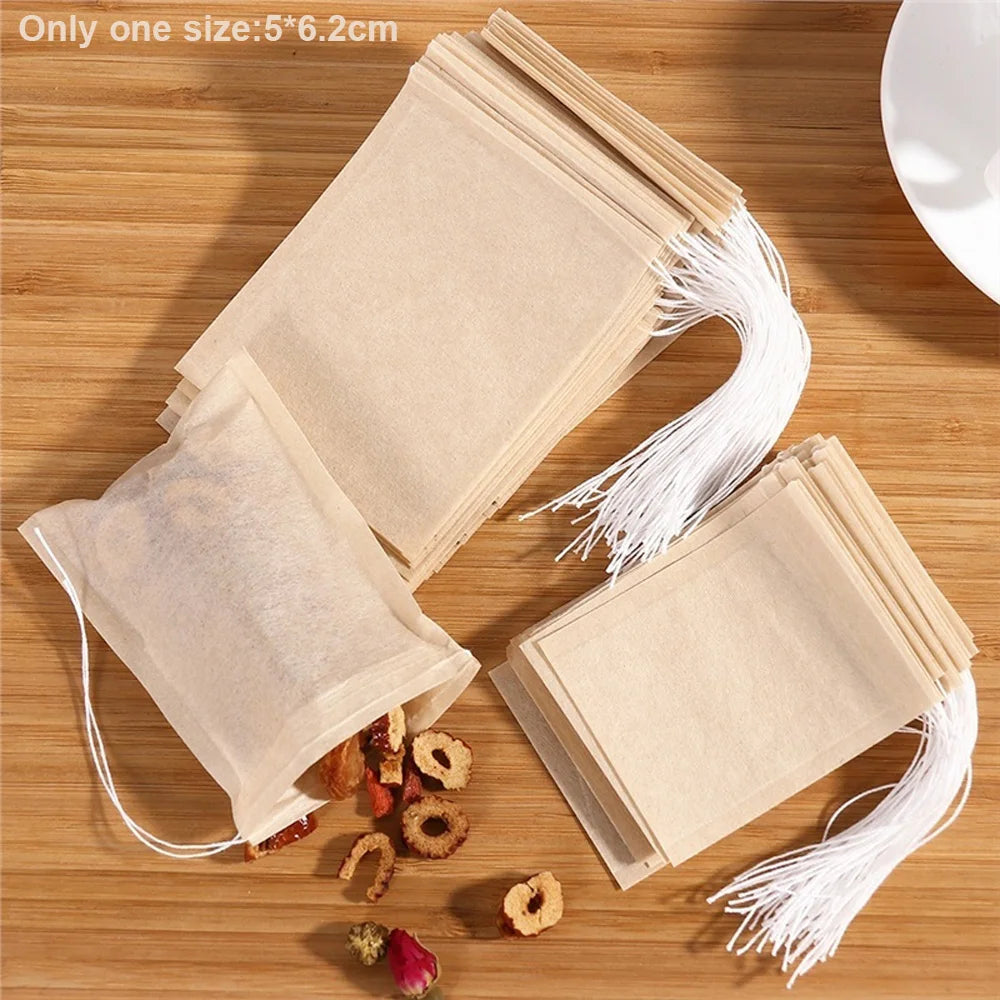 100pcs Portable Disposable Heat Seal Eco-friendly Non-toxic Tea Bags