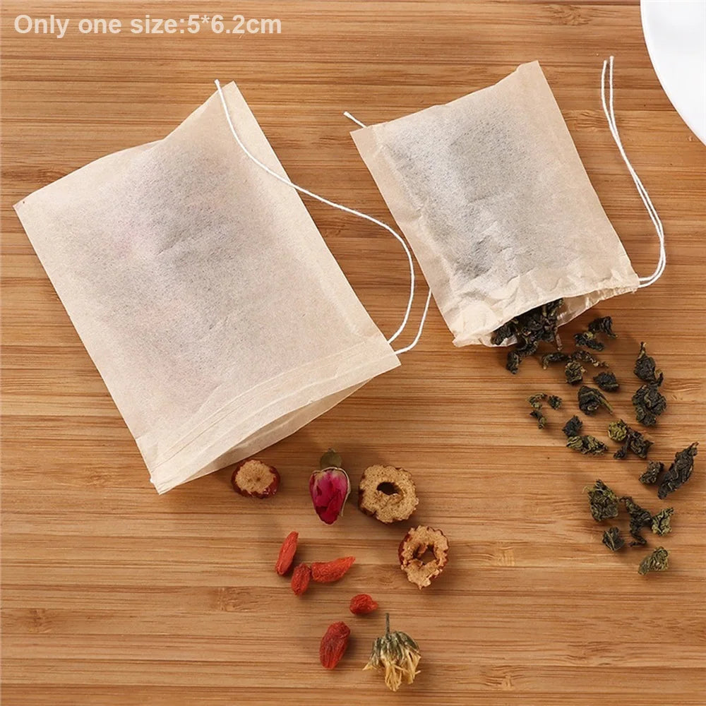 100pcs Portable Disposable Heat Seal Eco-friendly Non-toxic Tea Bags